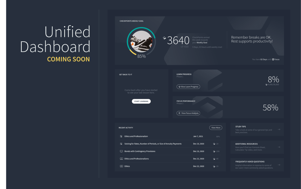 Unified Dashboard: Coming soon