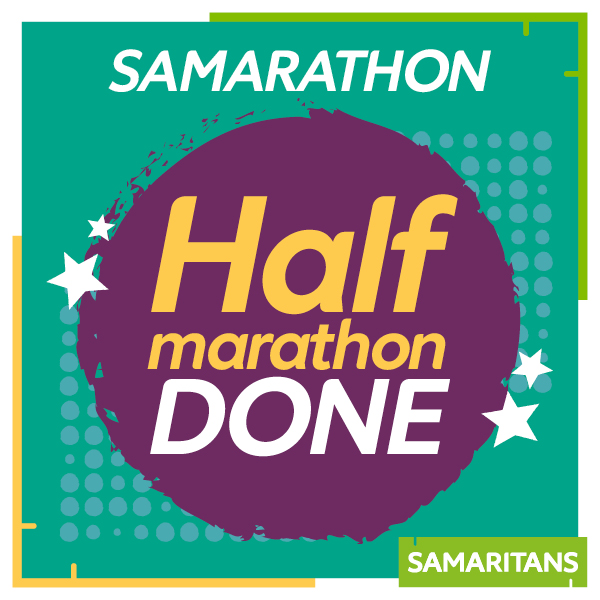 Half marathon done milestone badge