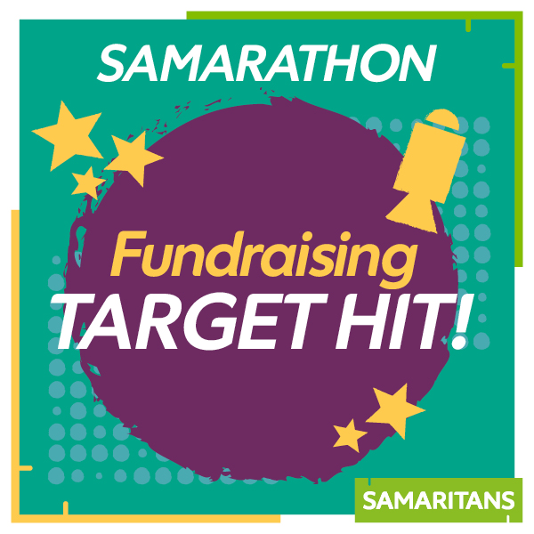 Fundraising target hit milestone badge