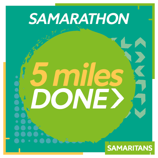 5 miles done milestone badge