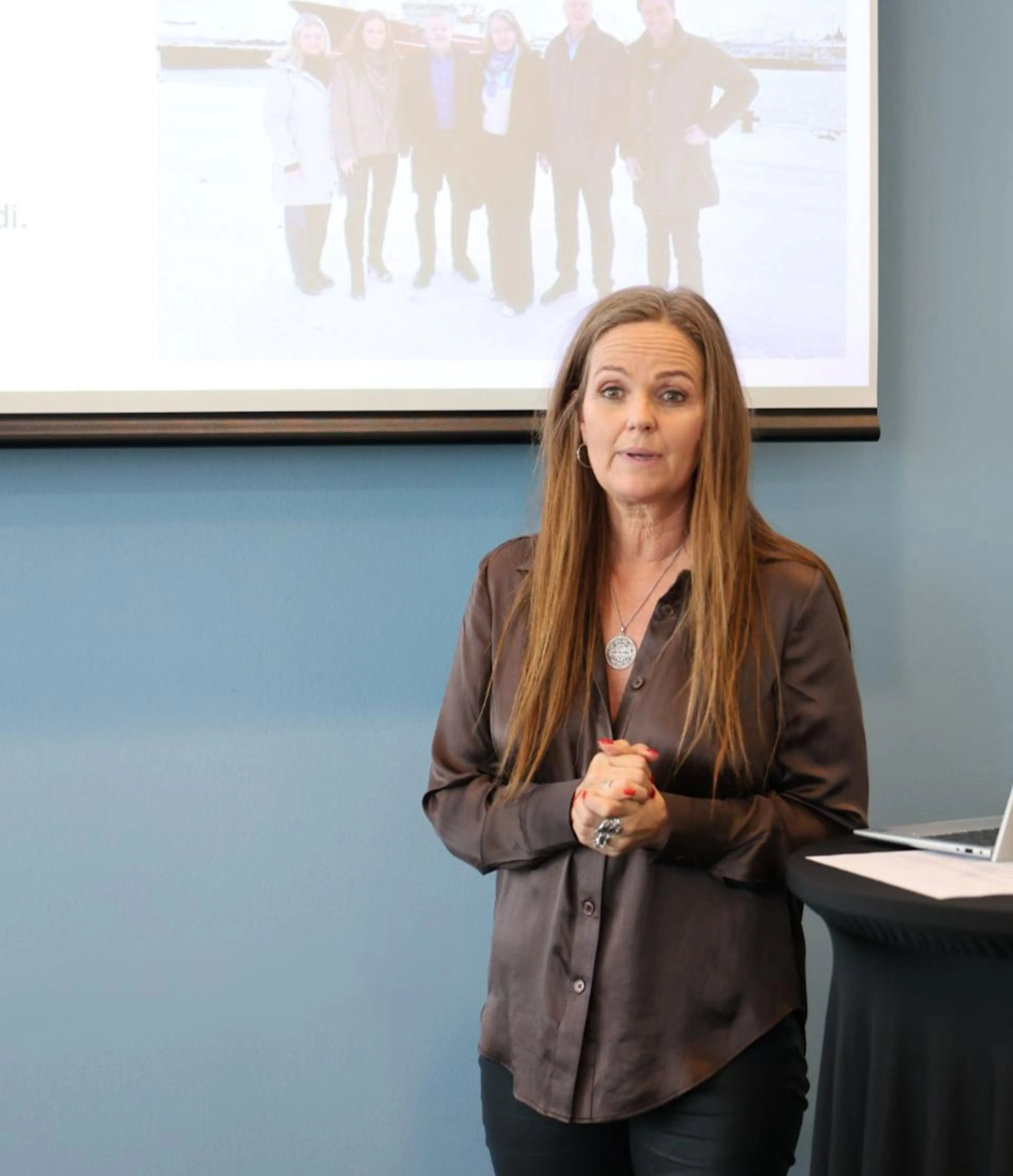 Íris Róbersdóttir var endurkjörin formaður á fundinum. 