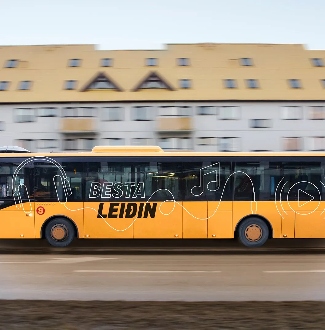 Strætó, samgöngur, Reykjavík, gulur, 