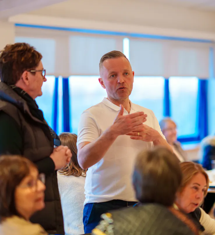 Gunnsteinn speaking at a policy workshop