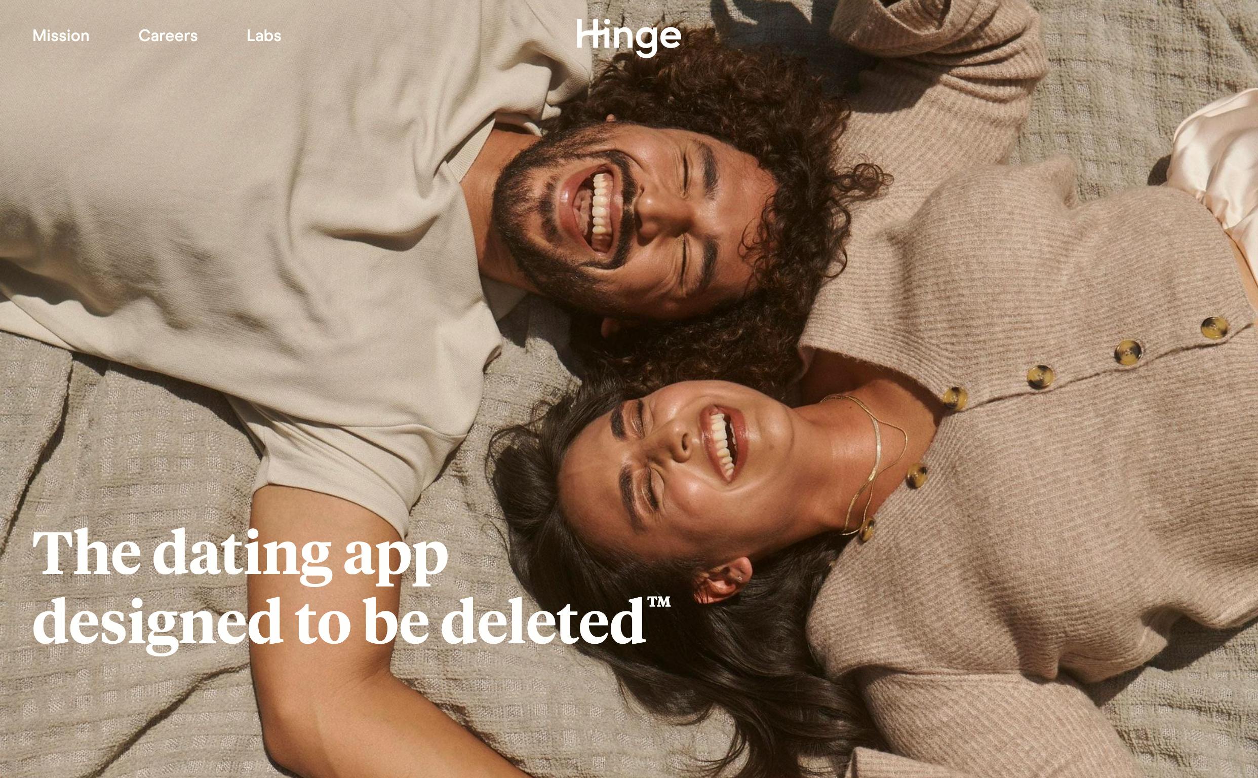 hinge website screenshot