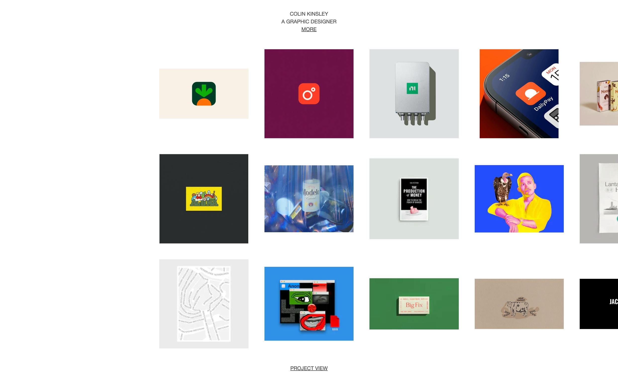 colin kinsley website screenshot