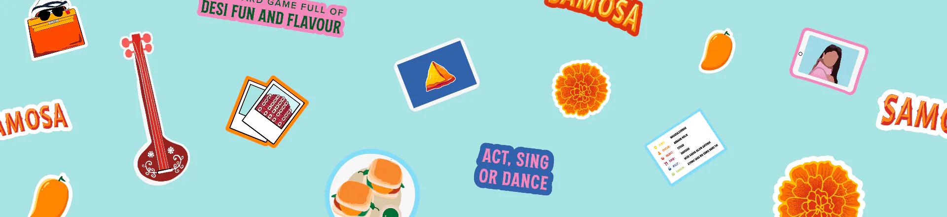 Desi fun and flavour stickers