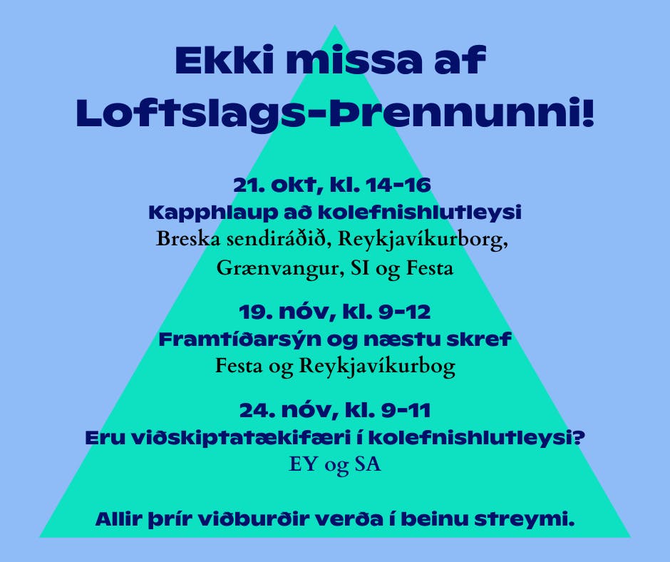 Grafík um dagskrá Loftlags-Þrennunar