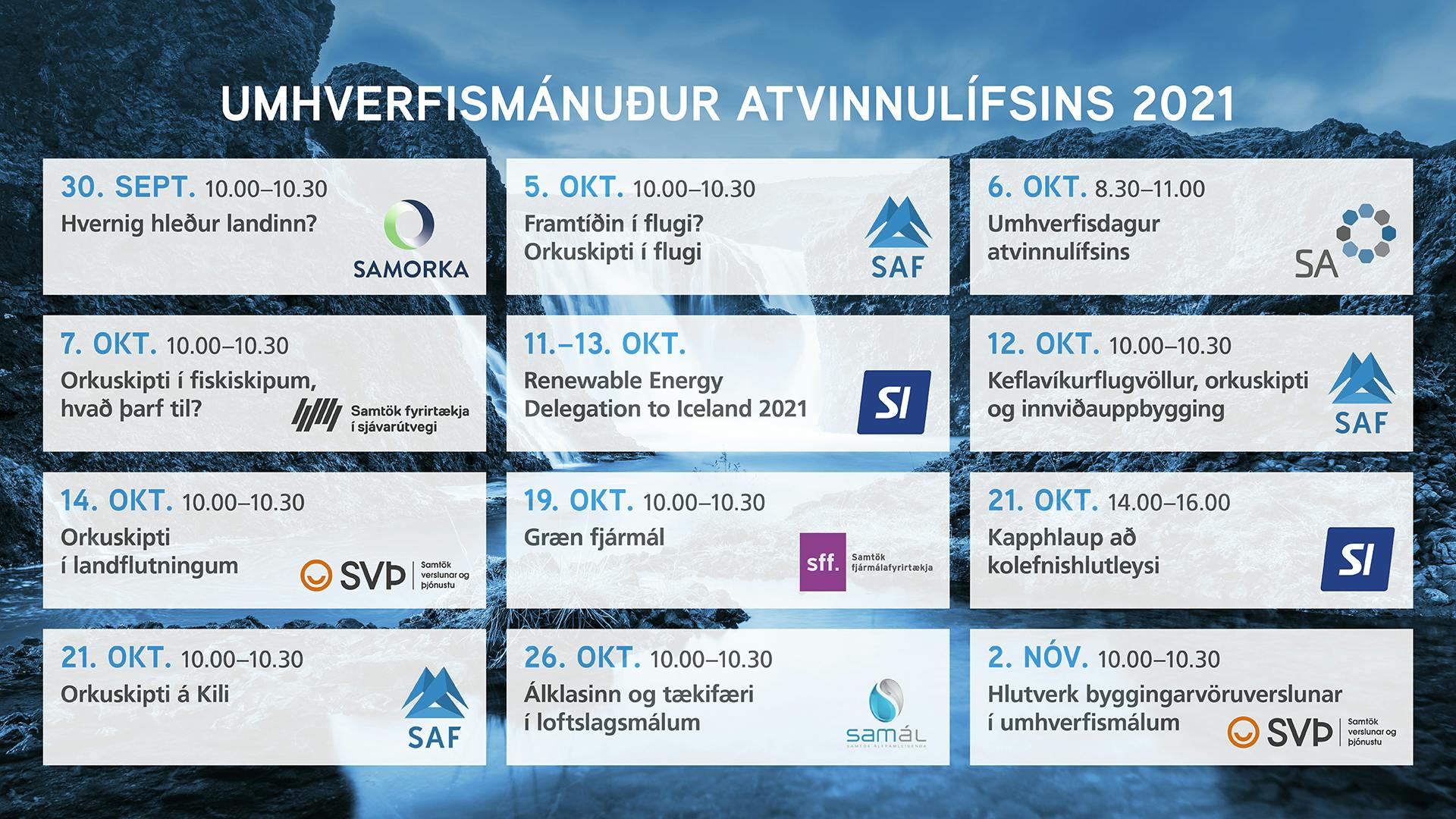 dagskrá umhverfismánaðar atvinnulífsins 2021