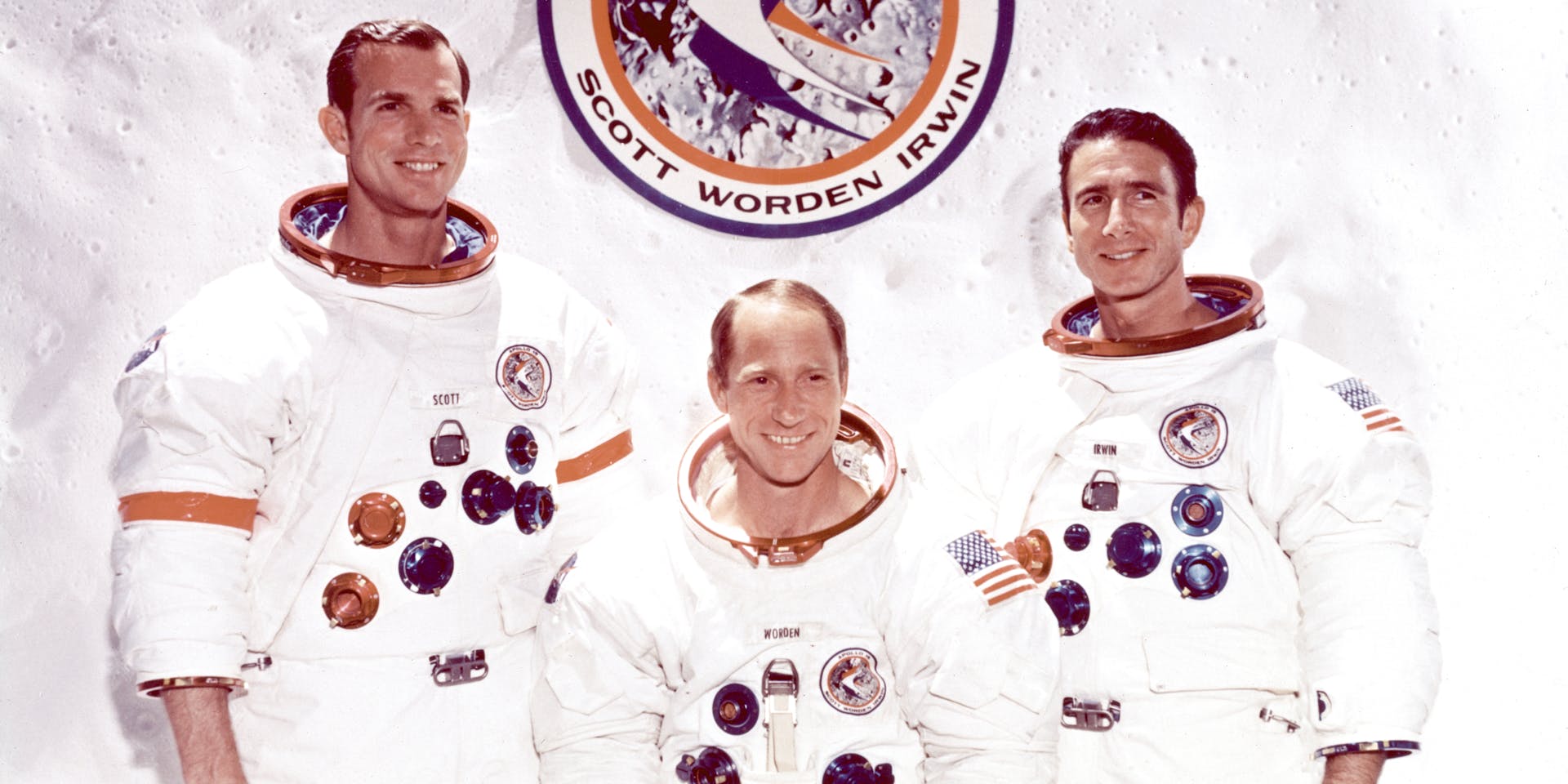 Portrait officiel des trois membres de l'équipage de la mission Apollo 15 (SA-510) ©NASA