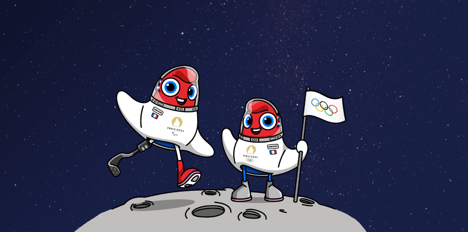 Paris 2024 astronaut mascots