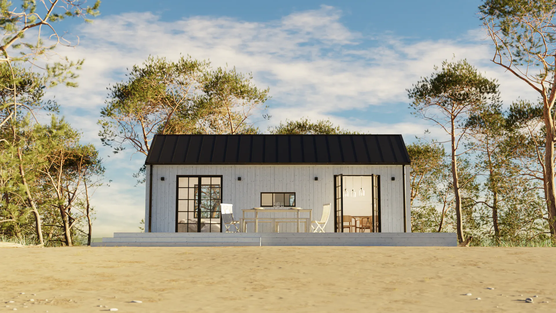 Vivesholm silvergrå fasad