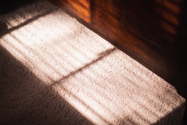 shadow from the rising sun