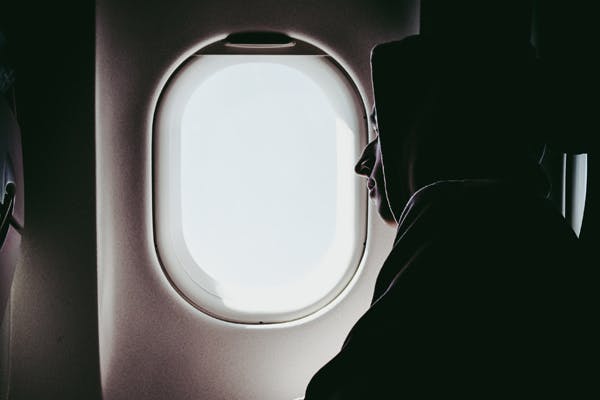 fall asleep on a plane