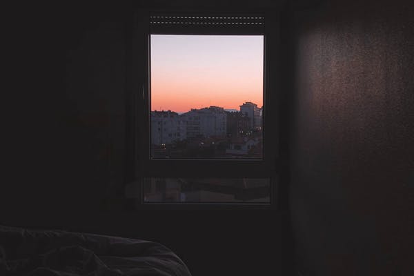 sunrise out the window - ceiling fans help keep you cool at night