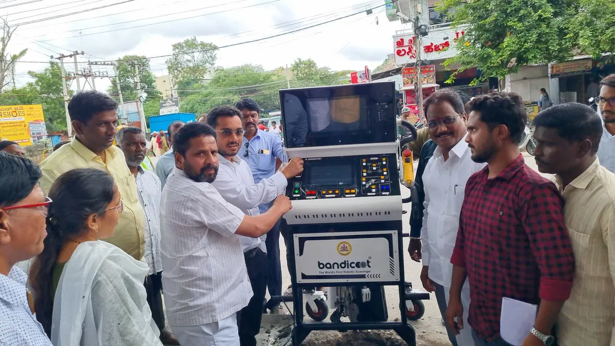 Raichur City Corporation launches robotic scavenger to clean manholes