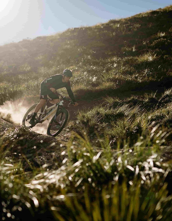 Ben Hildred riding his Santa Cruz Tallboy