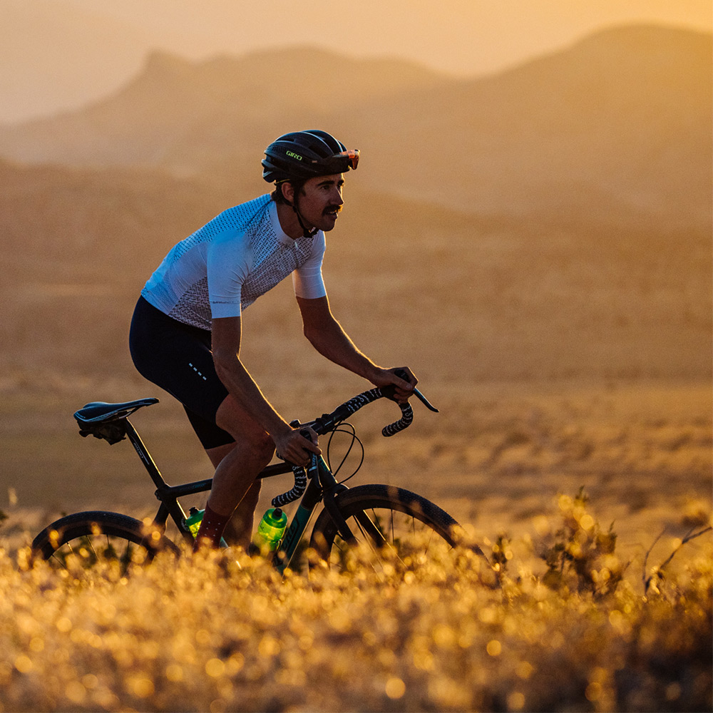 Reserve 32 Gravel Wheel riding at sunset