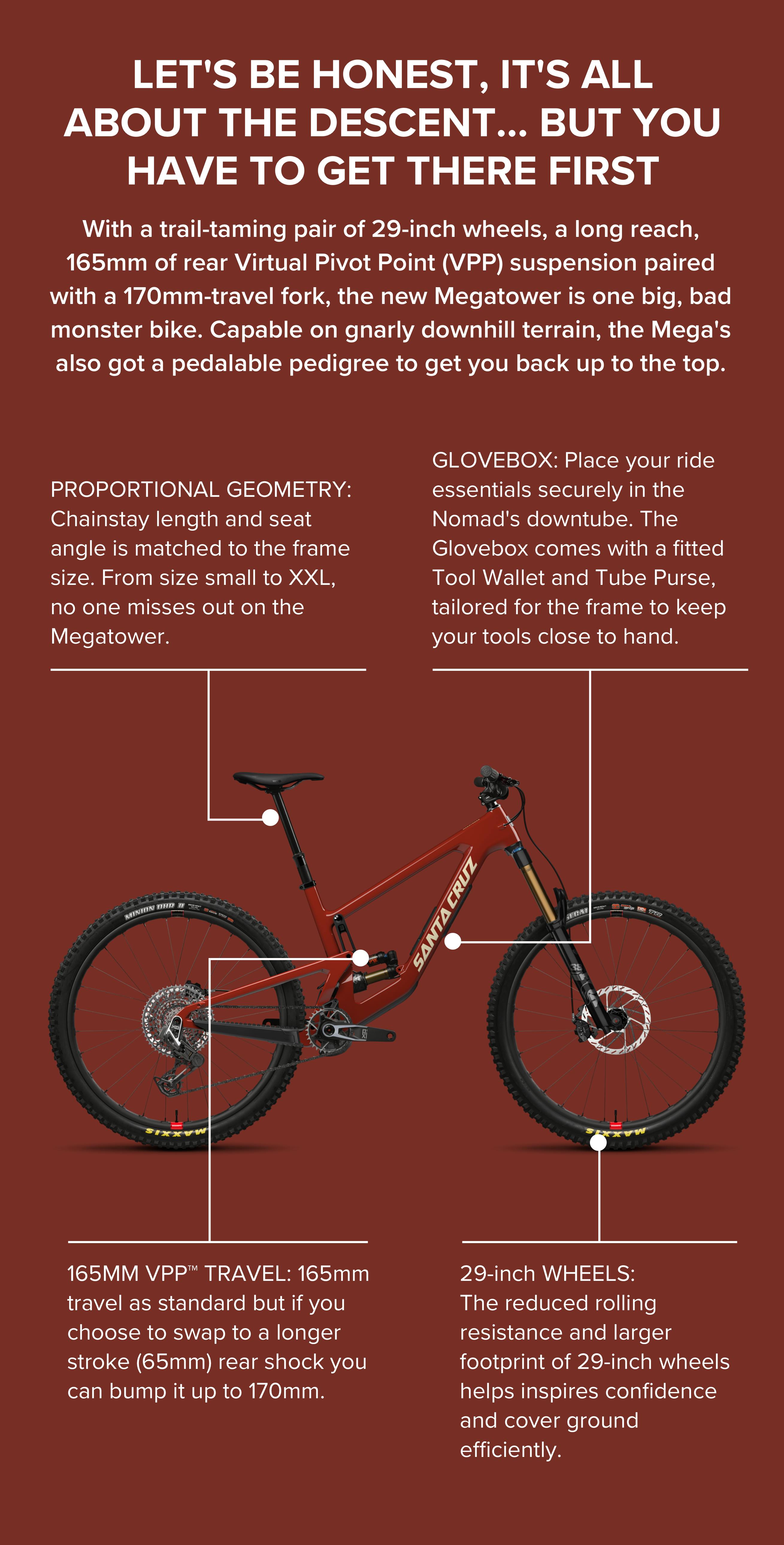 Santa cruz megatower size chart sale