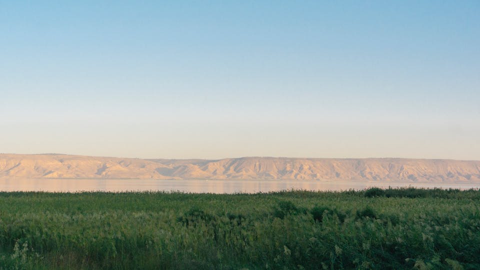 Field over the dead sea in Israel