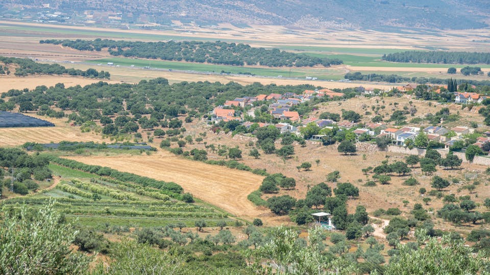 Arbel National Park, view of the Sea of Galilee, mount Arbel. Israel