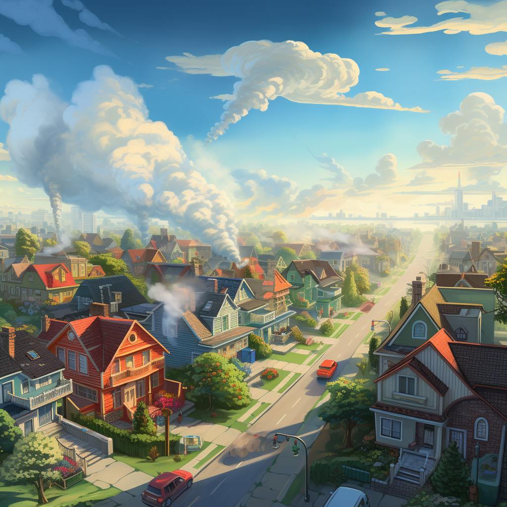 A neighbourhood on fire