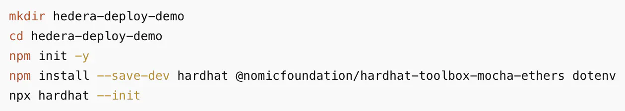 Create a New Smart Contract Project