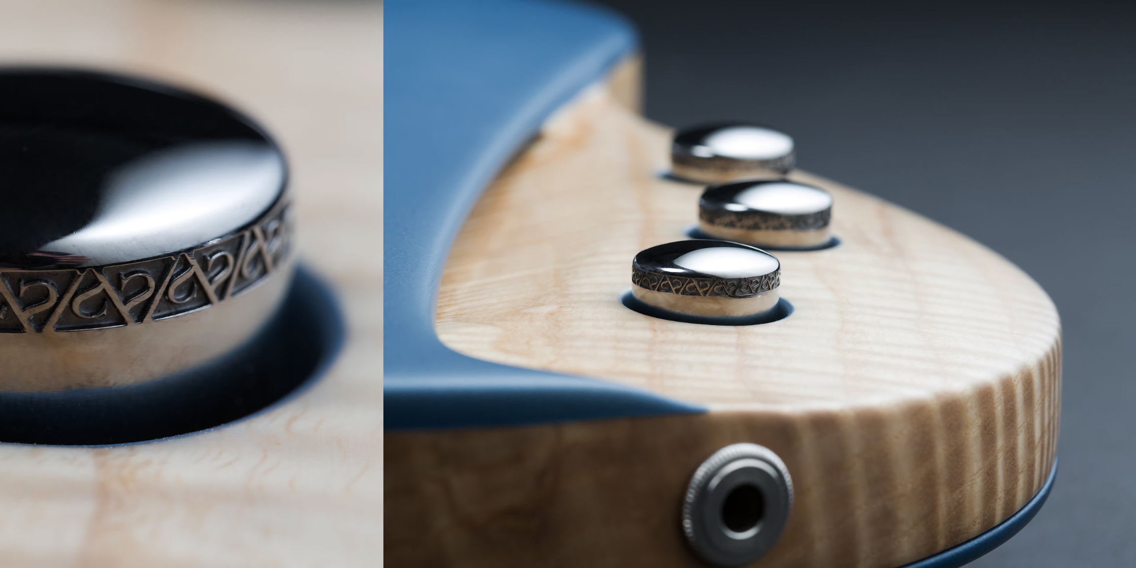 knobs on the One piece master III guitar