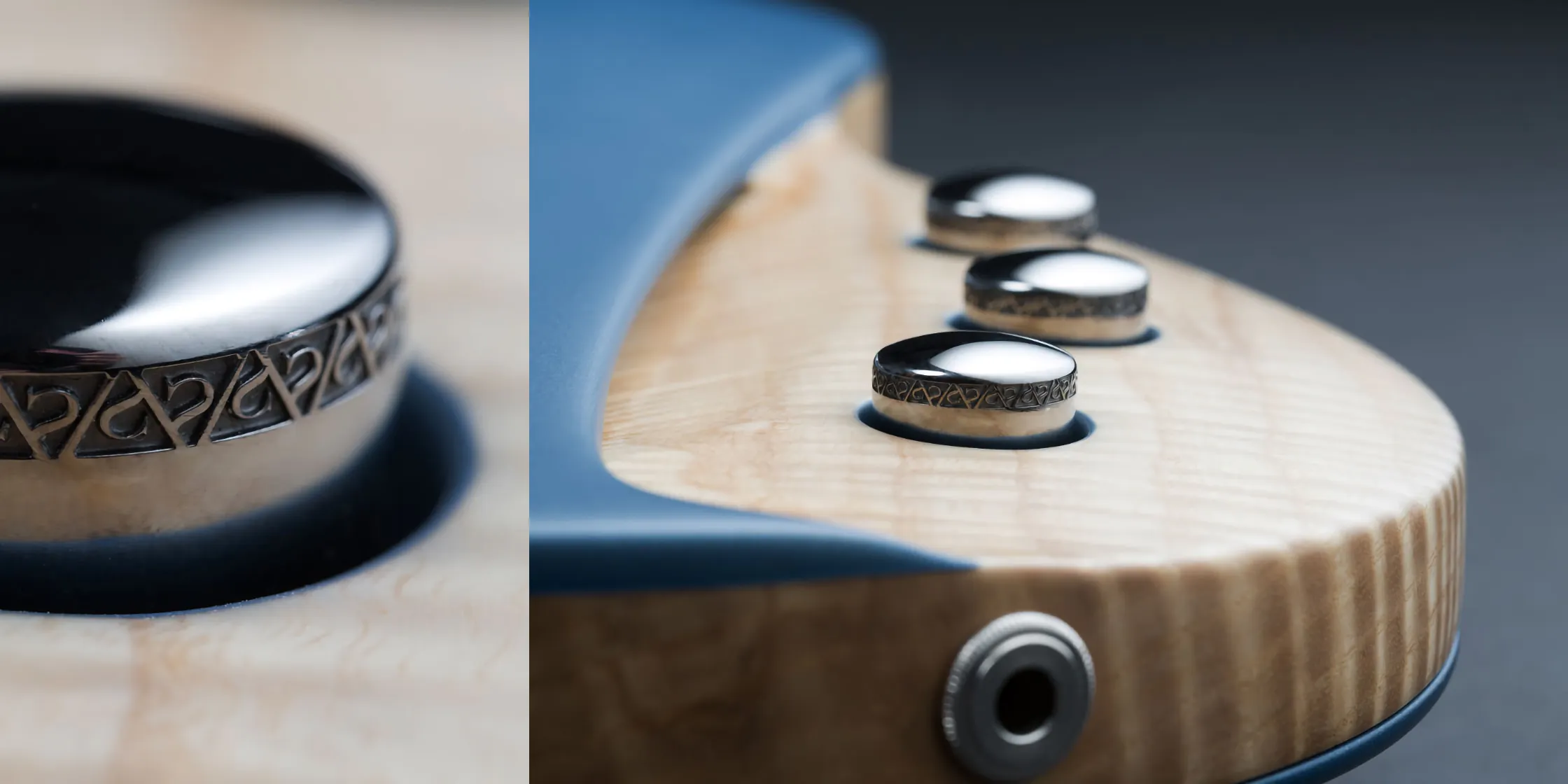 knobs on the One piece master III guitar