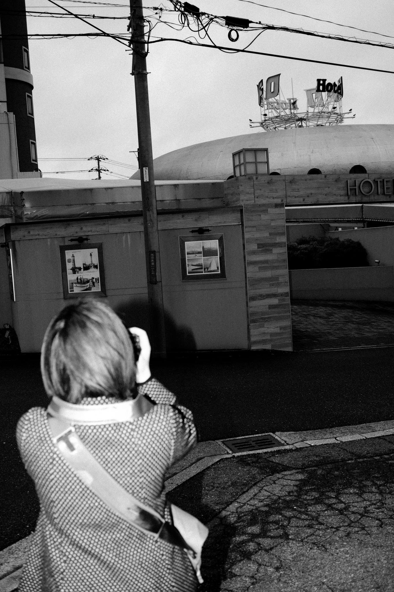 ONI photographing UFO Love Hotel outside of Tokyo in Chiba