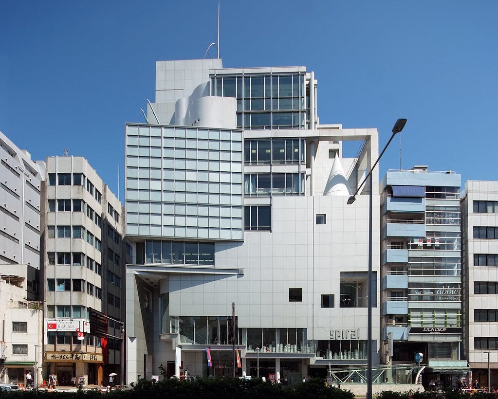 Spiral Building by Fumihiko Maki in Aoyama Tokyo, Japan