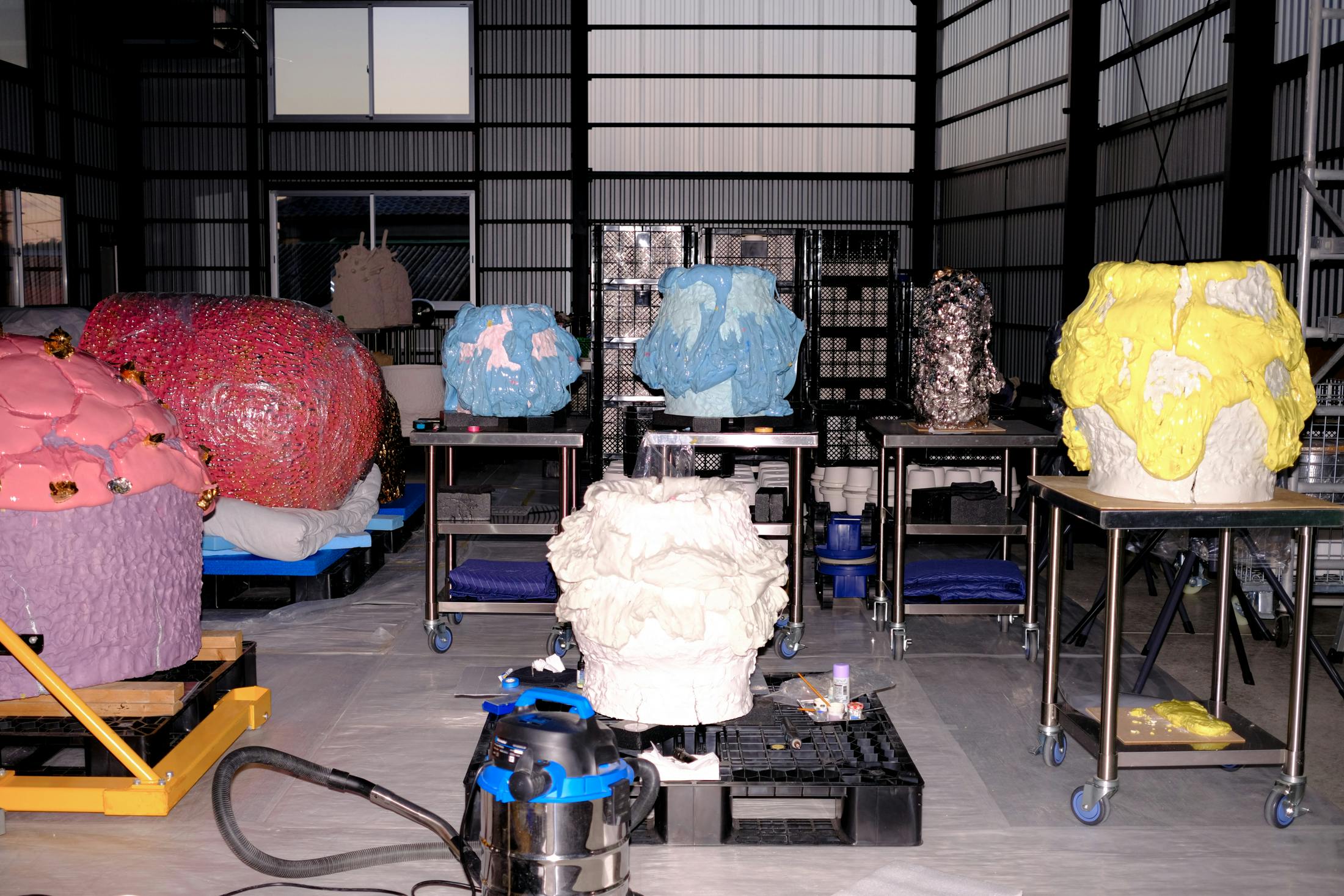 Large Objects and Experimentations in Takuro Kuwata's Gifu, Japan Studio.