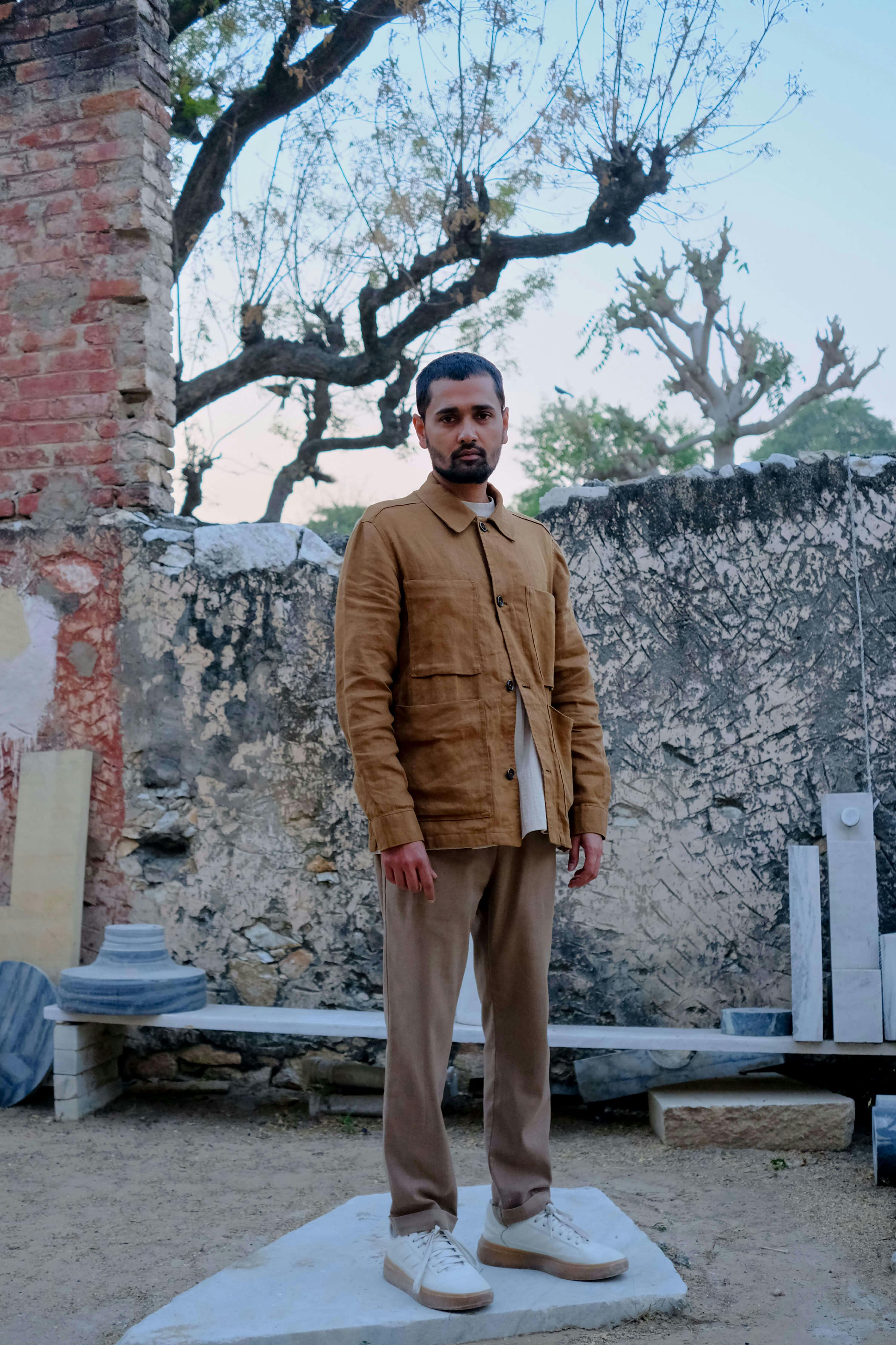 Dushyant Bashal at Studio Raw Material's Makrana Workshop