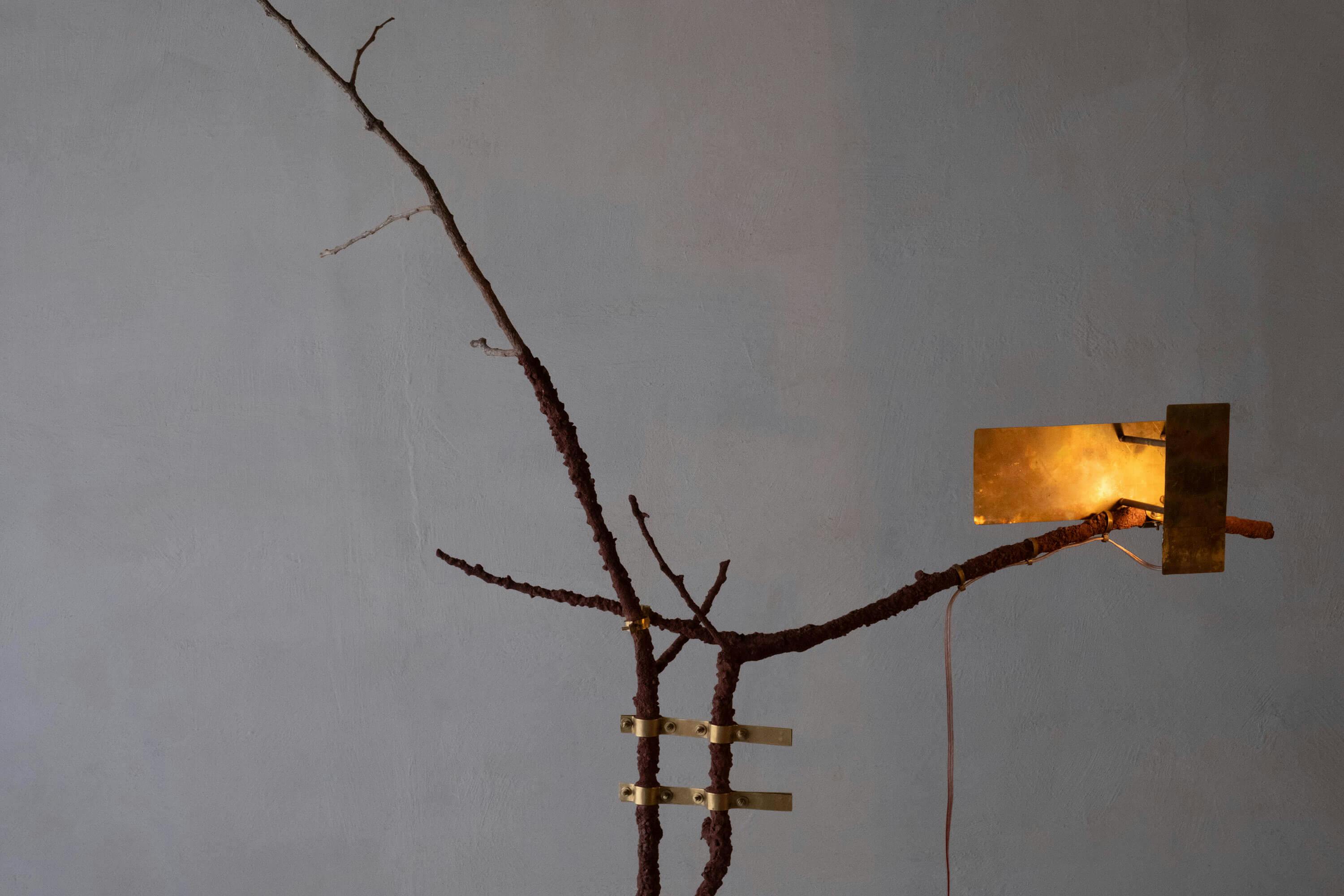 Lamp designed by Studio Raw Material at Alu La Residency in Saudi Arabia