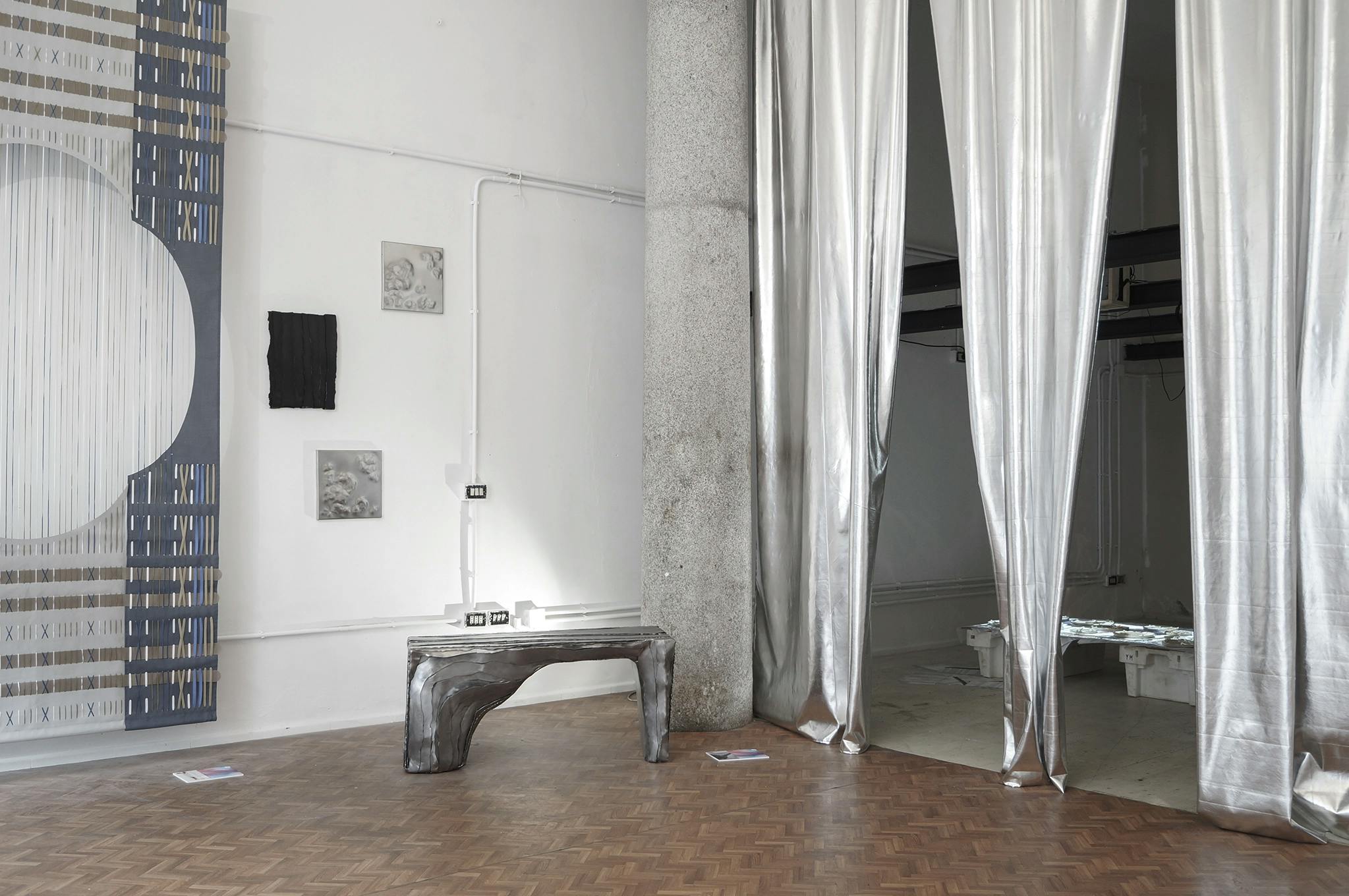 Studio Kloumi's piece, 'Banded Iron Bench' at Milan Design Week