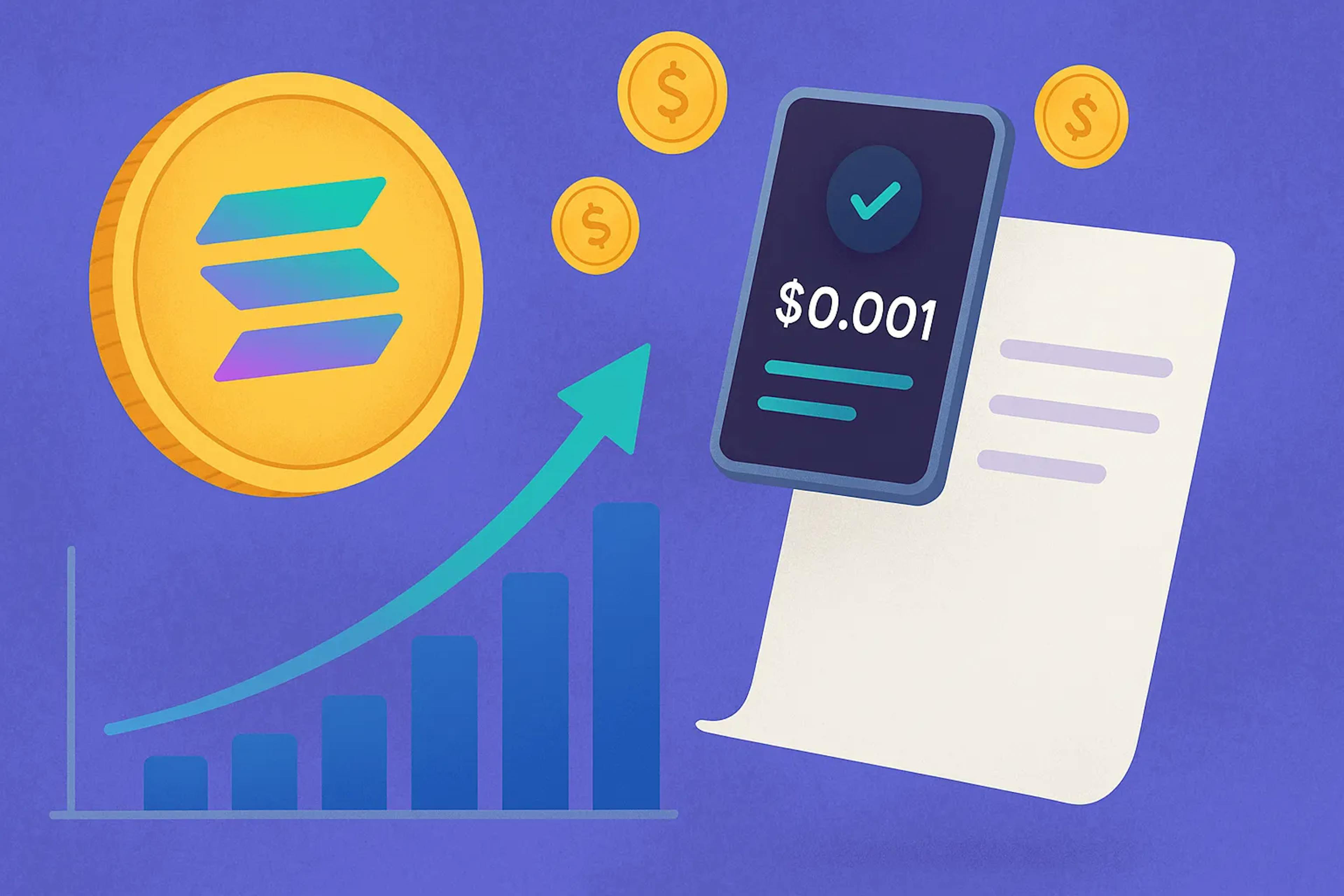 Transaction fees on the Solana blockchain
