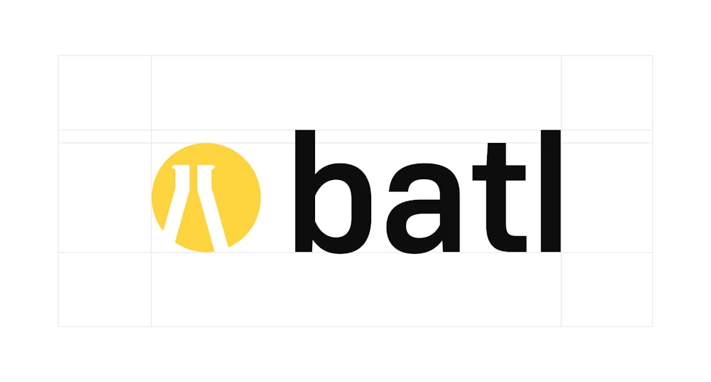 BATL’s new logo lockup with visible exclusion zones