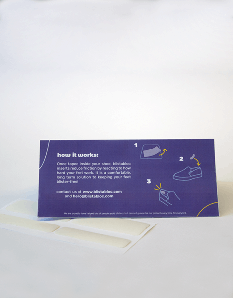 Blistabloc "How it Works" printed card