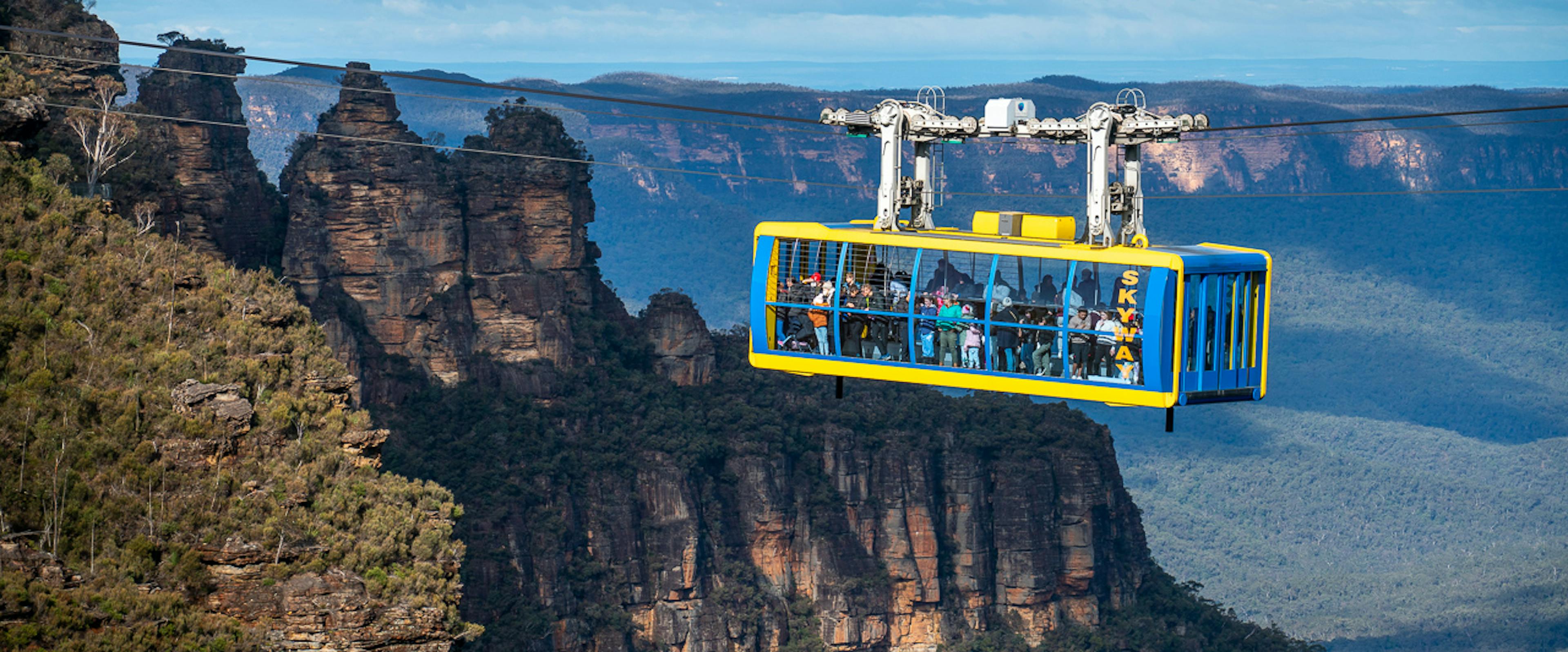 skyway with the three sisters in the background