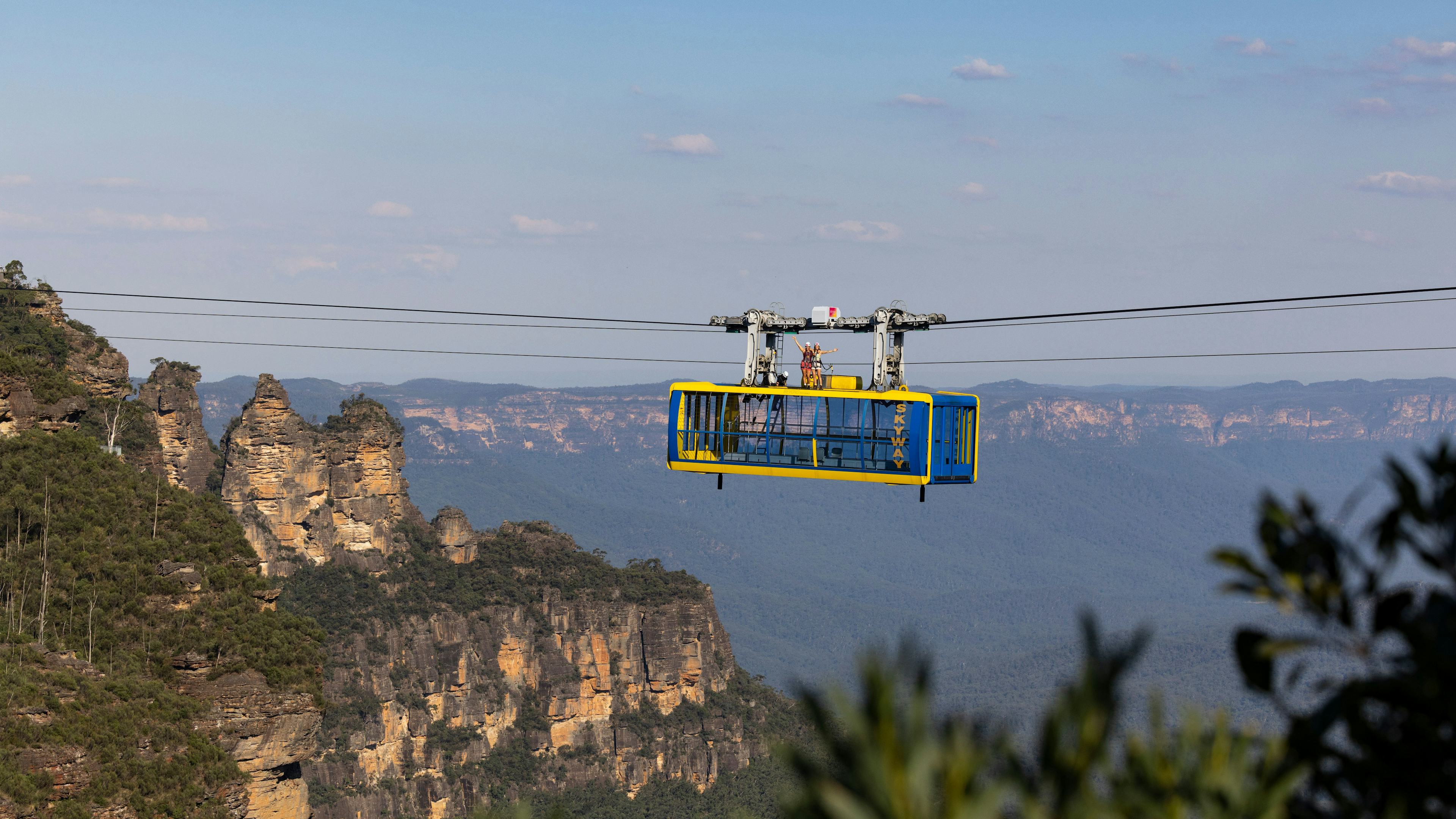 Scenic Skyway next to the Three Sisters