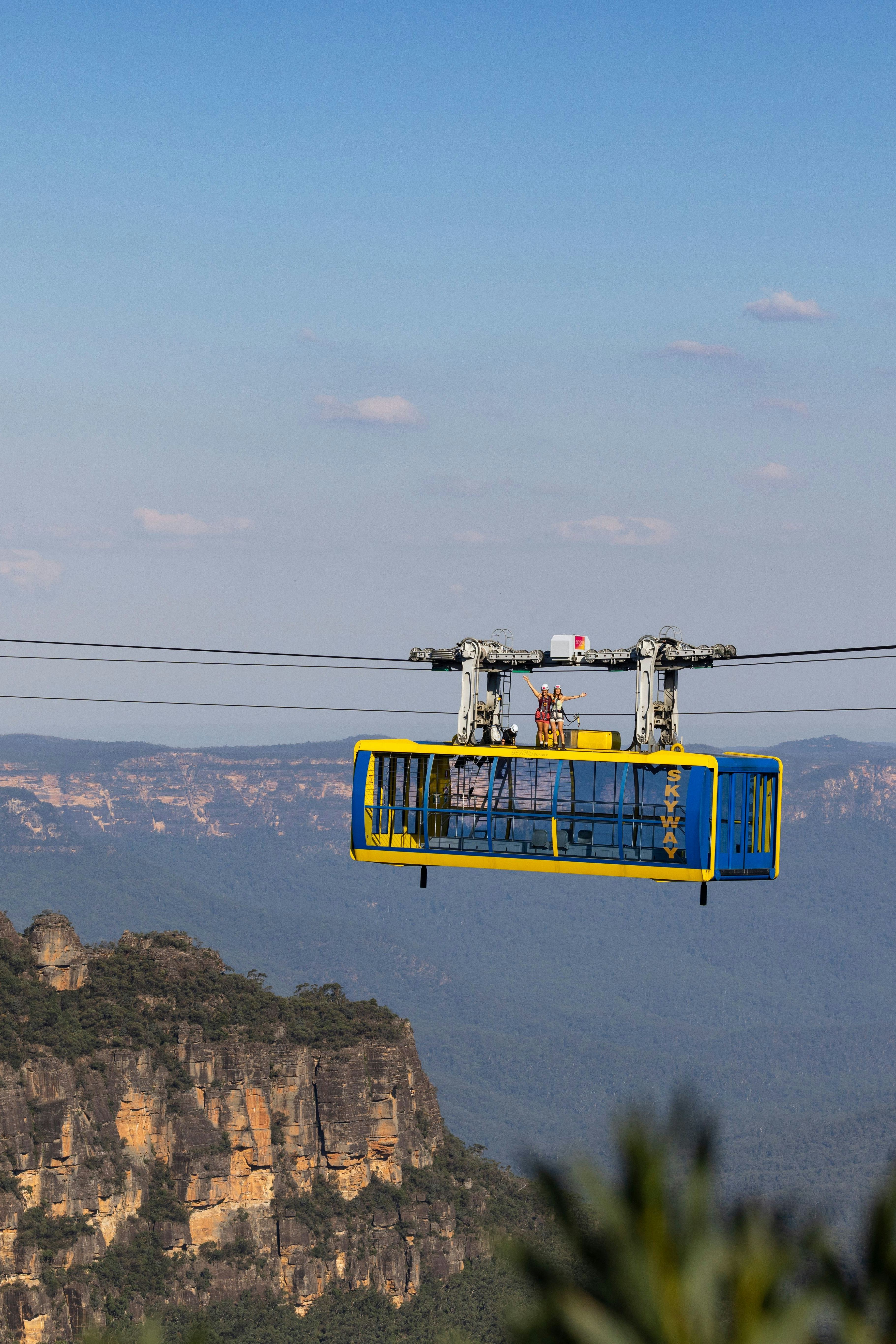 Scenic Skyway next to the Three Sisters