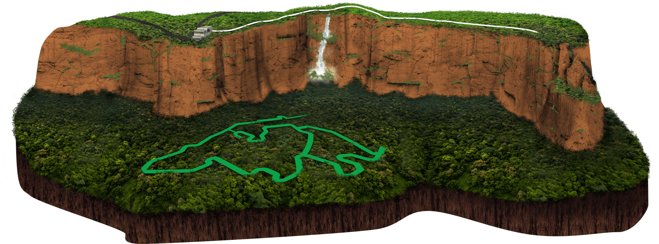 Katoomba falls cliff area overview