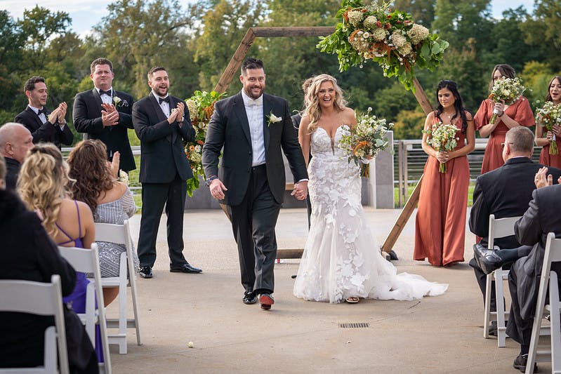 Our spacious waterfront patio is a beautiful location to say "I do"