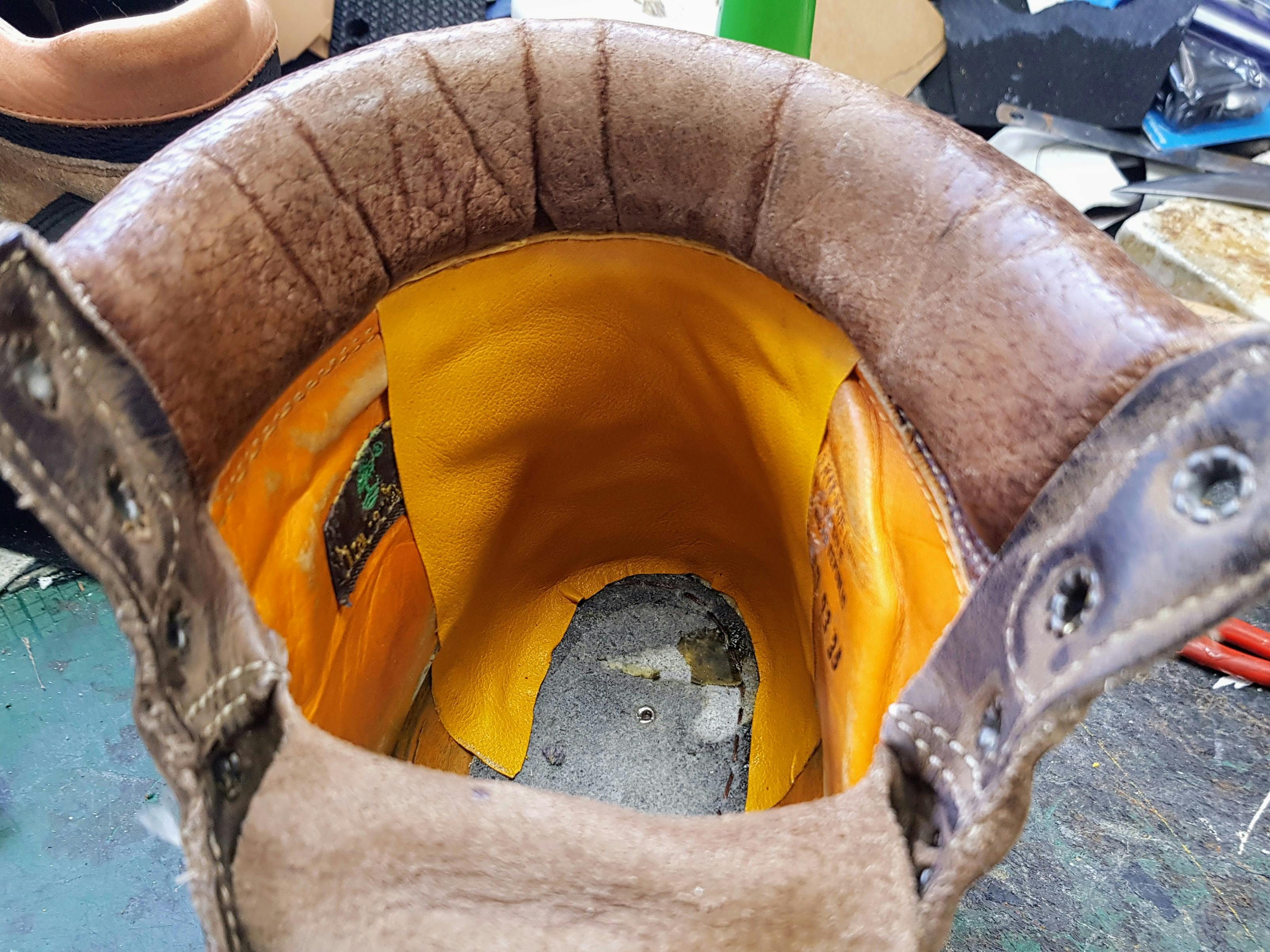 Neues Fersenfutter in Timberland-Stiefel