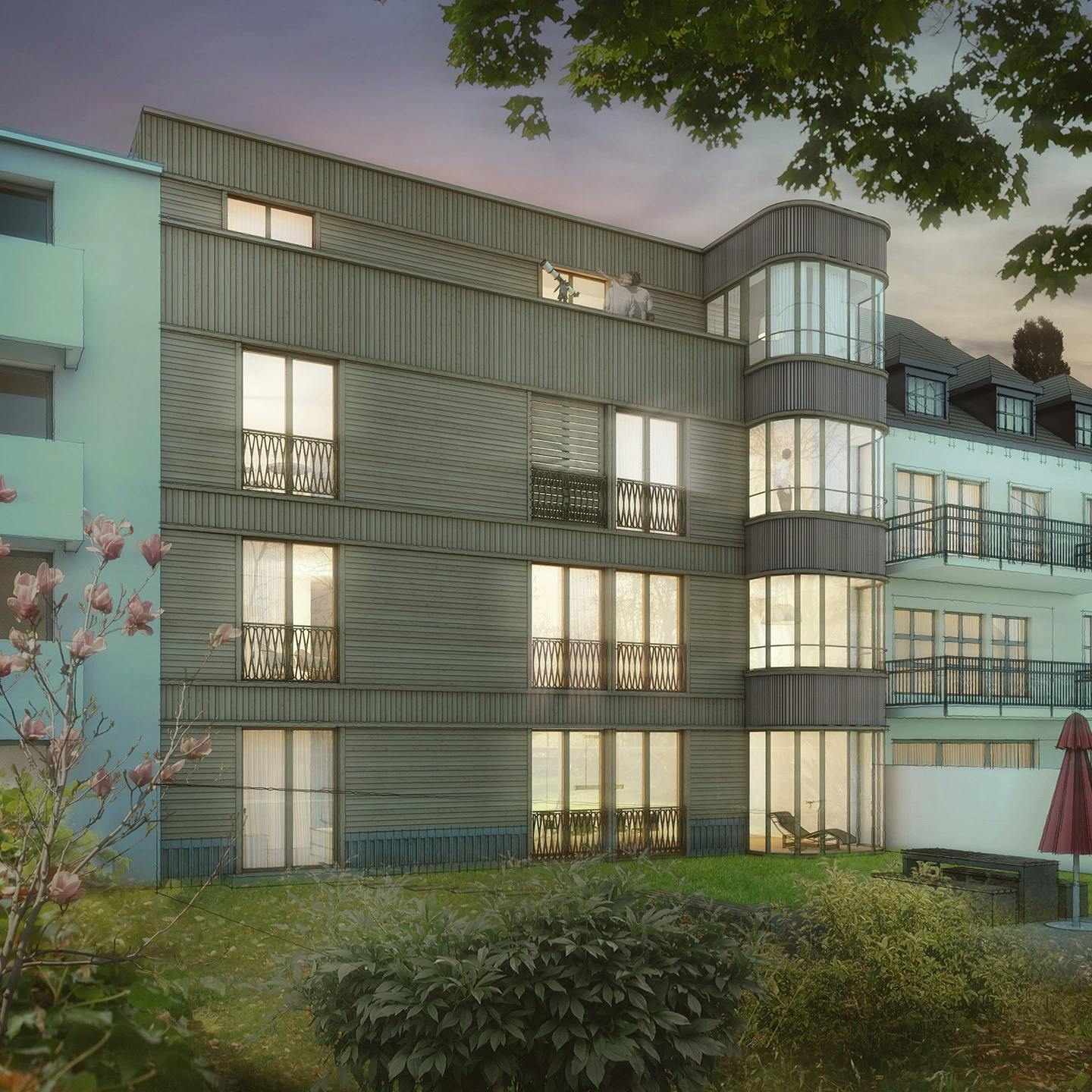 Aescherstrasse by Night, 2. Ausführung