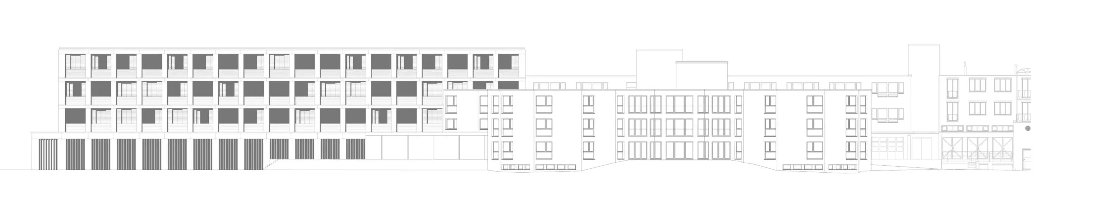 Wettbewerb Altried, Seitenansicht Plan II