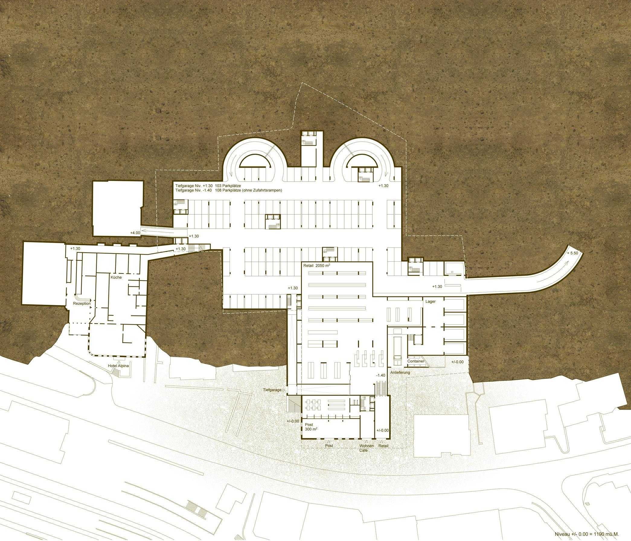 Montana Klosters, Plan Niveau 0