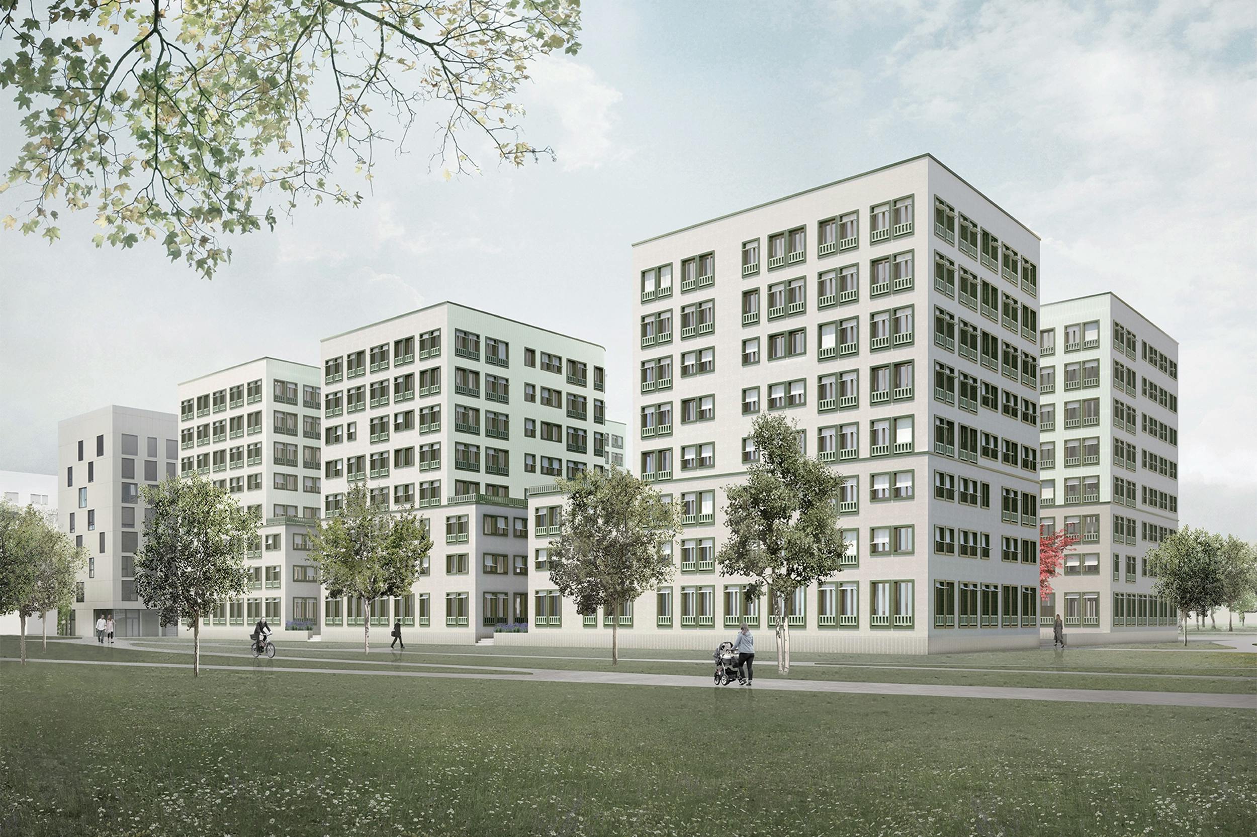 Geistlich Areal Komplettansicht Illustration