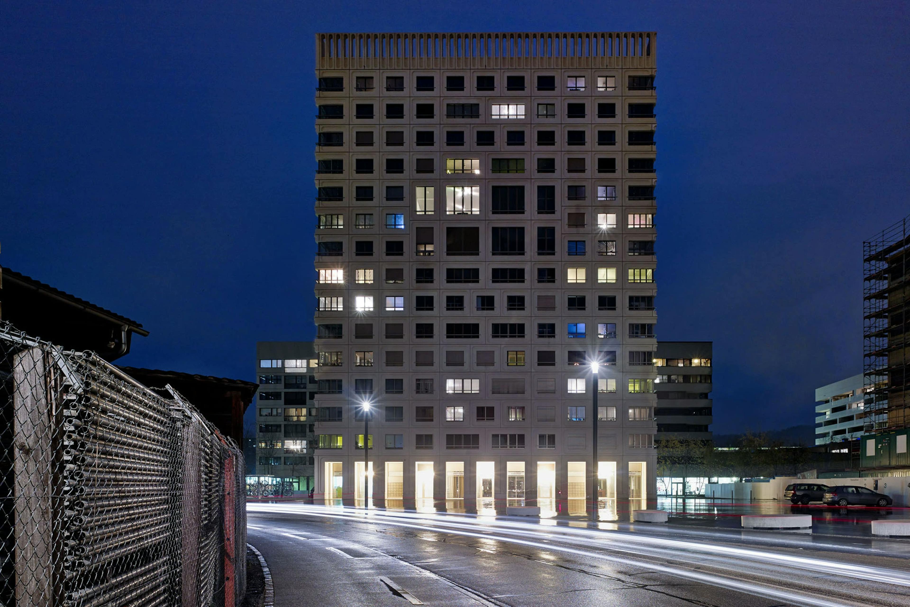 Am Rietpark, Schlieren, Bei Nacht