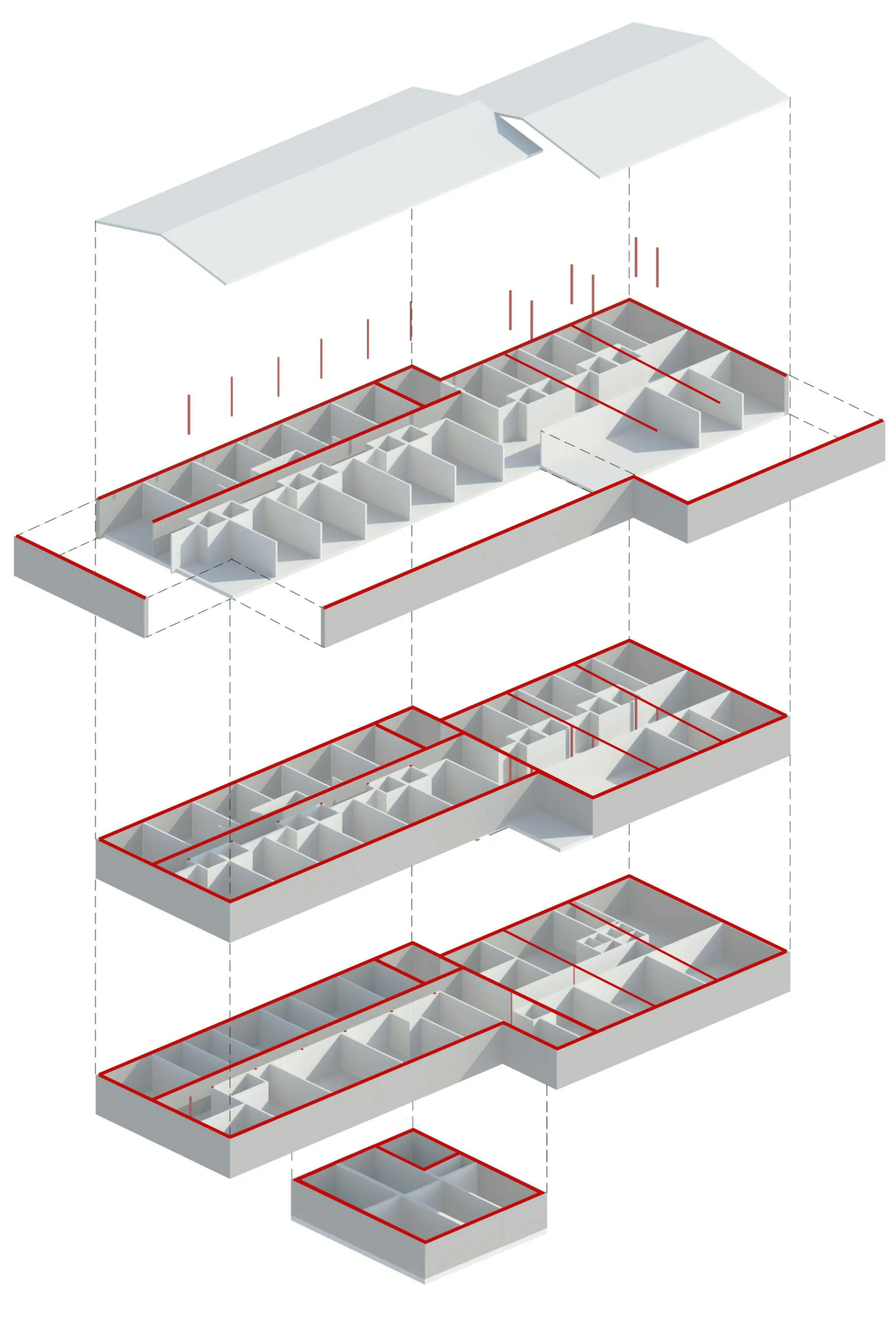 Asylheim Churwalden, Bauplan 3D