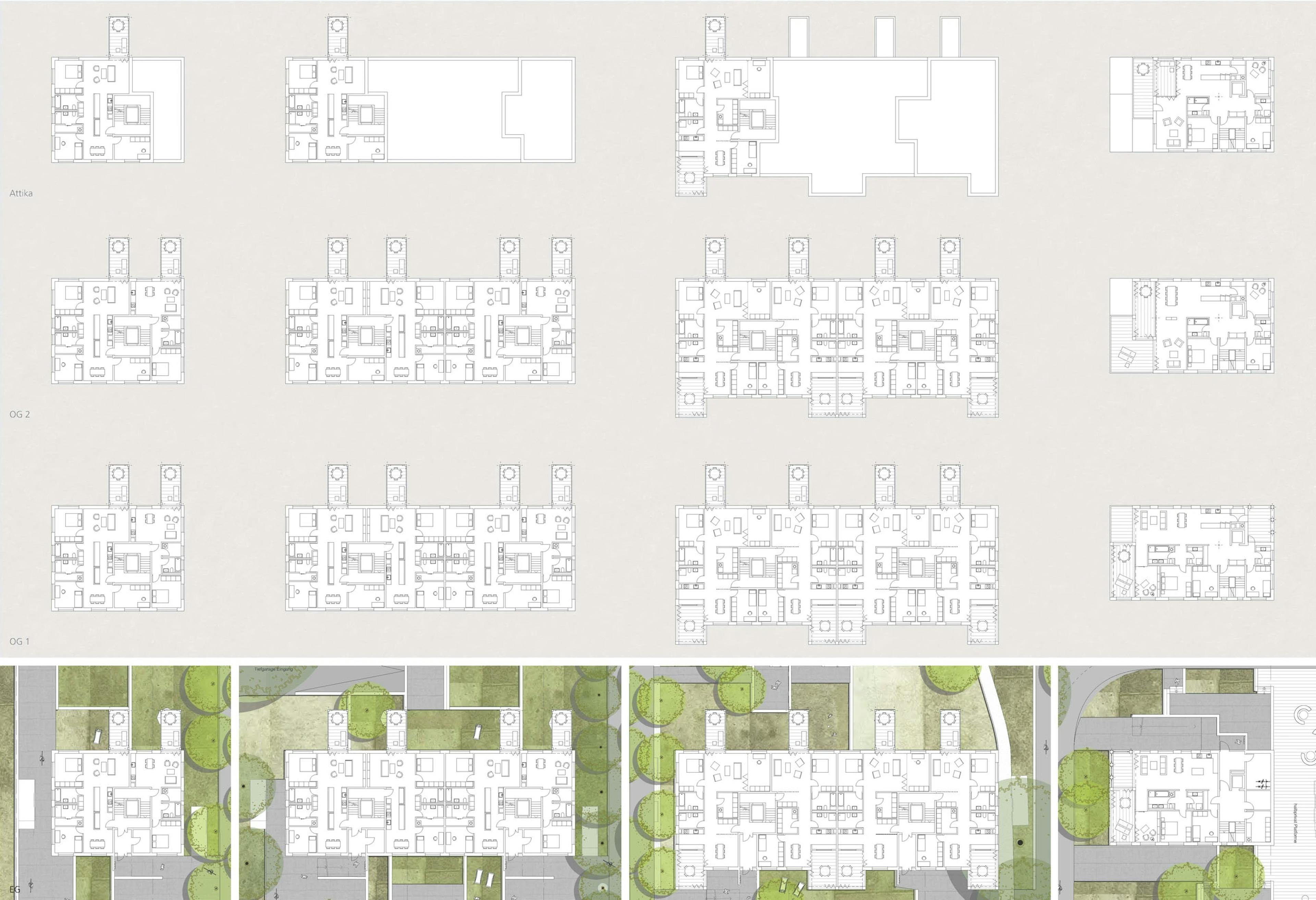 Baumschulareal Hauenstein, Küttigen, Wohnungstypen Plan